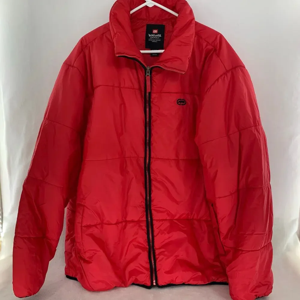 Ecko Unltd Red Puffer Coat Size XL rn0100852